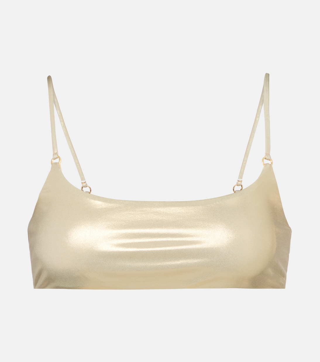 

Металлический топ-бикини на шарнирах Jade Swim, Gold Gloss