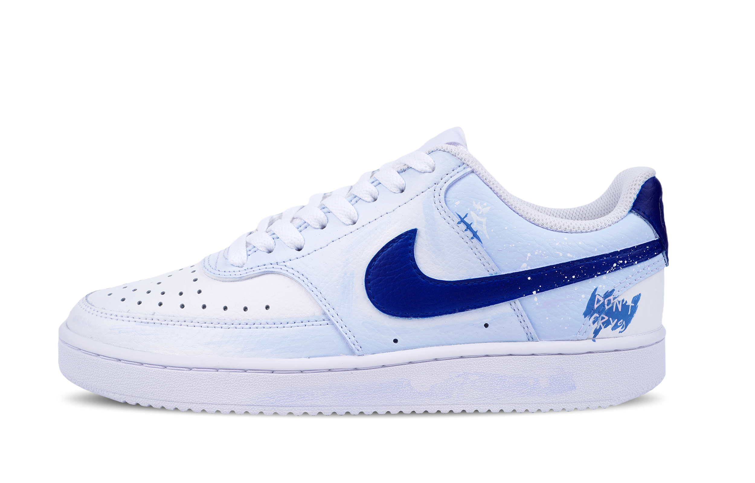 

Кроссовки Nike Court Vision Skateboarding Shoes Women's Low-top White/blue, белый/синий