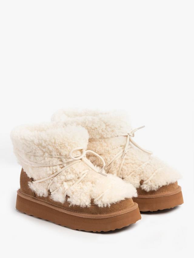 Женские зимние ботинки Brooke из овчины Just Sheepskin, Chestnut — фото 3