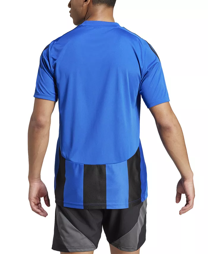 Мужская футболка с полосками и логотипом Jersey adidas, серый — фото 3
