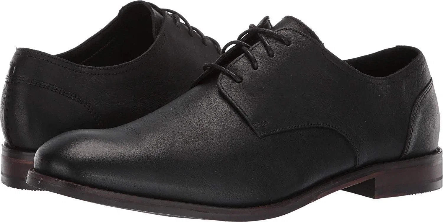 Мужские дерби Clarks Flow Plain, 2-Black Leather — фото 2