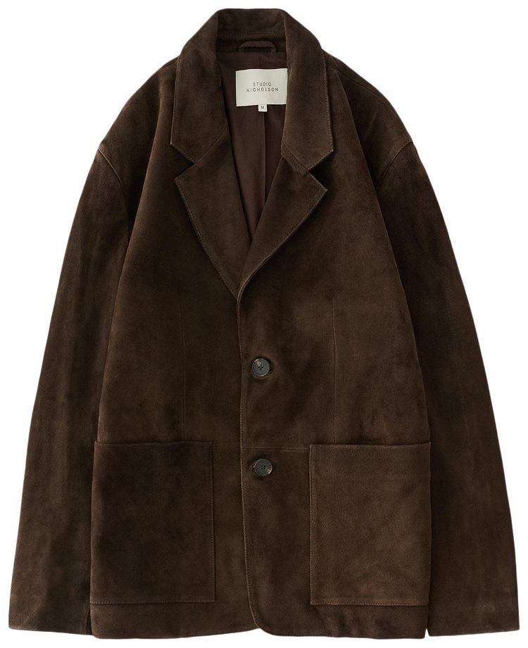 

Мужской замшевый пиджак Studio Nicholson Espresso Tiko, цвет, коричневый