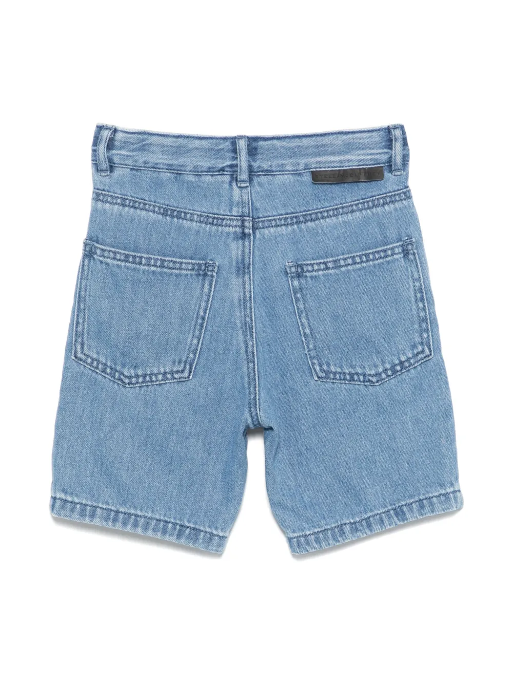 Джинсовые шорты с вышивкой Stella McCartney Kids, синий — фото 2