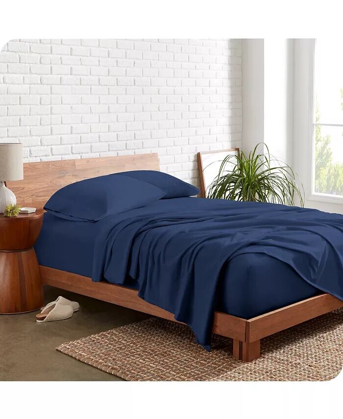 

Комплект простыней из органического джерси King Split Bare Home, синий