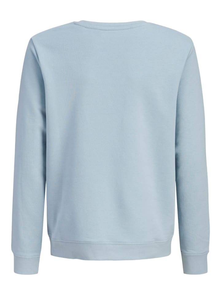 JACK & JONES Junior Толстовка с принтом JJCOLE на передней части, выполненным в небесно-голубом цвете — фото 2
