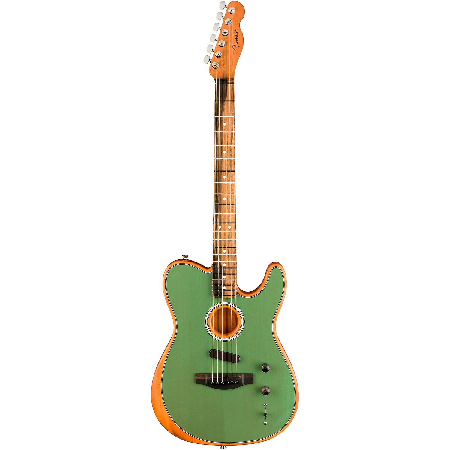 

Акустическая-электрическая гитара Fender American Acoustasonic Telecaster Ebony с накладкой Surf Green