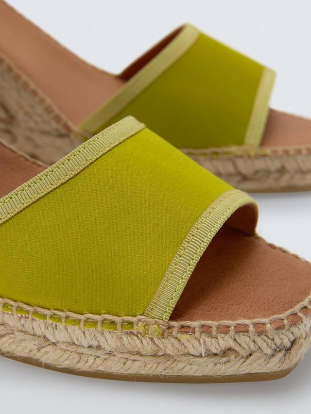 Kapri Dressy Cross Strap Wedge Heel Espadrille сандалии John Lewis, Chartreuse — фото 4
