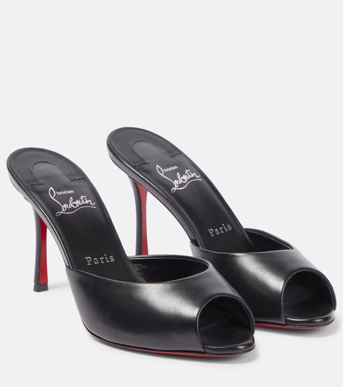 Кожаные мюли Me Dolly Christian Louboutin, черный