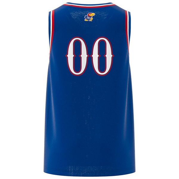 Мужская баскетбольная майка Kansas Jayhawks #00 royal Adidas — фото 4