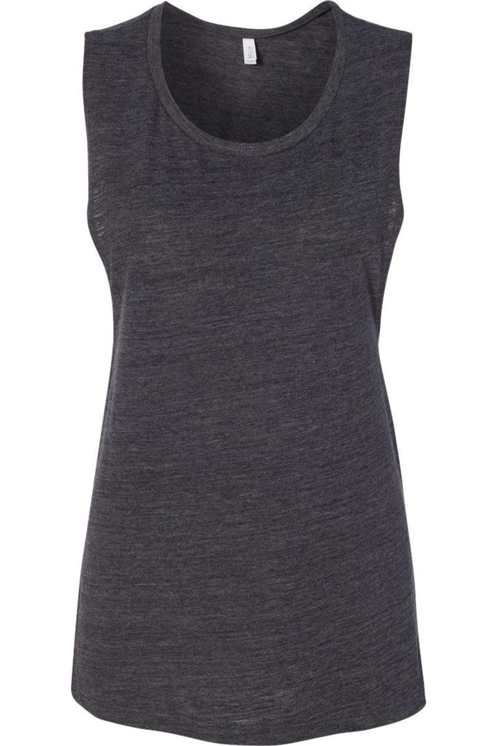 

Женская майка-топ BELLA + CANVAS Flowy Scoop Muscle, цвет charcoal black slub