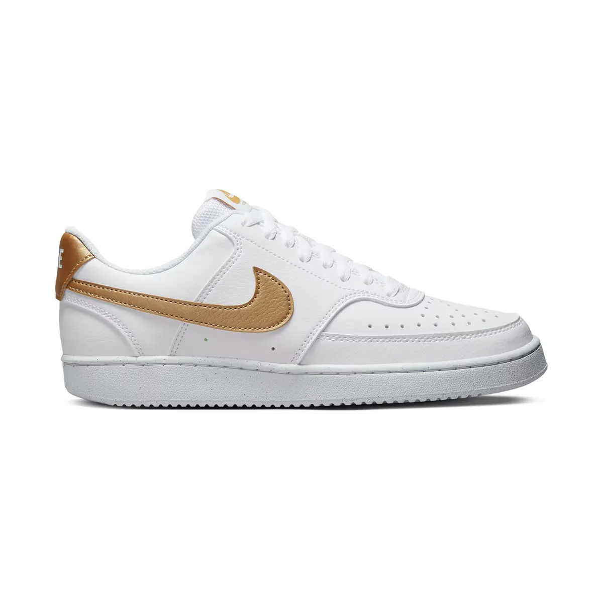 

Женская повседневная обувь Court Vision Low Next Nature Nike, белый/золотой