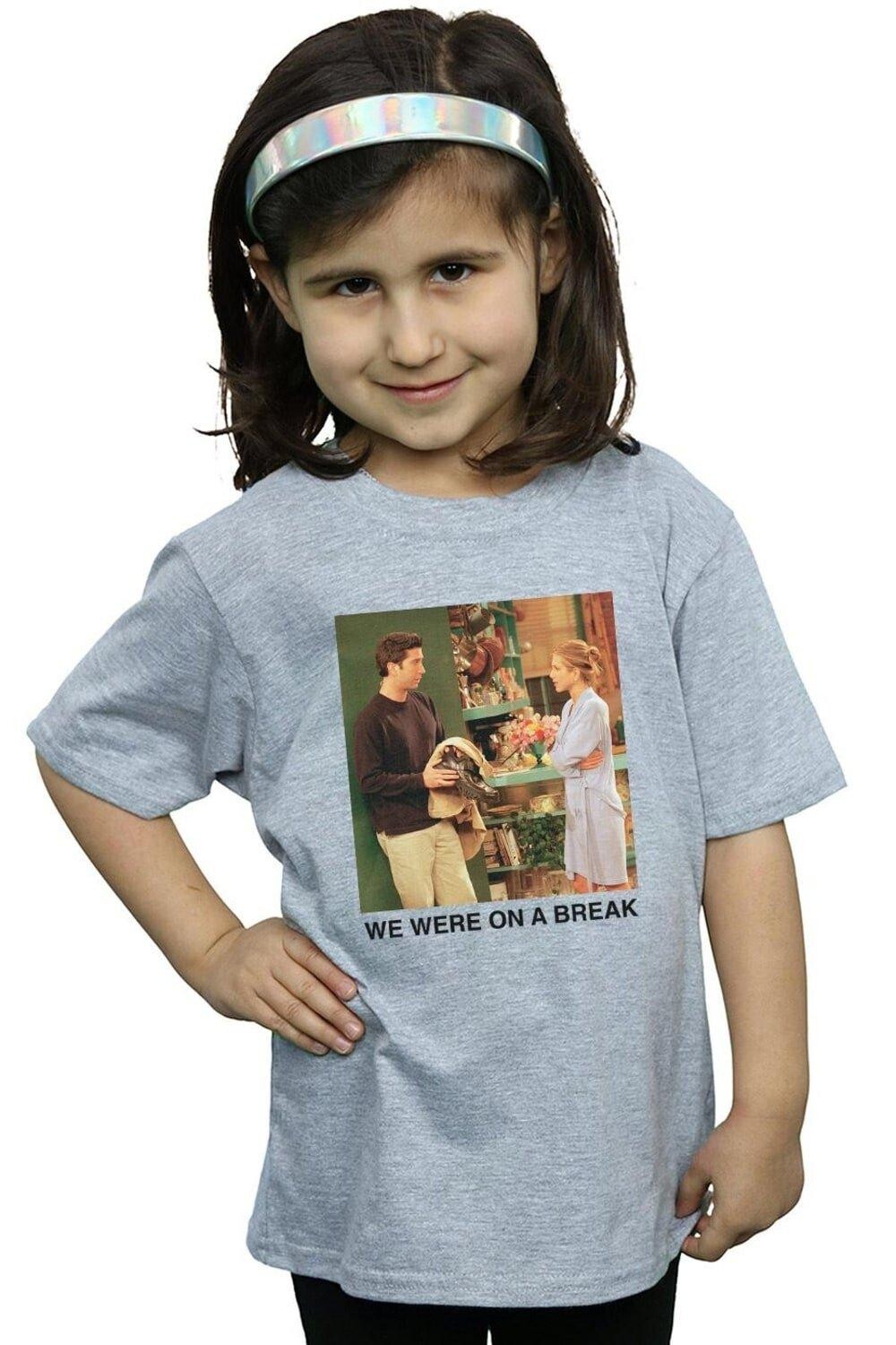 

Хлопковая футболка We We We We We We We Were On A Break Robe Friends, серый