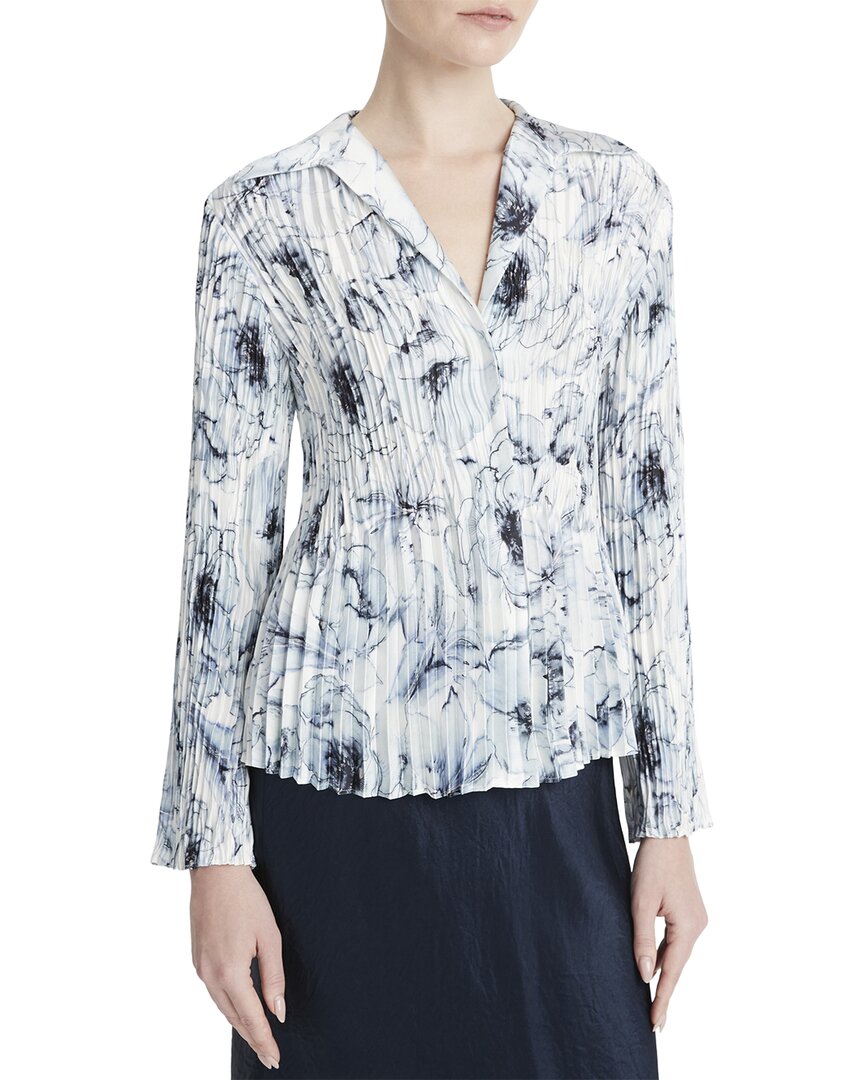 

Блуза Vince Washed Lily в складку, зеленый