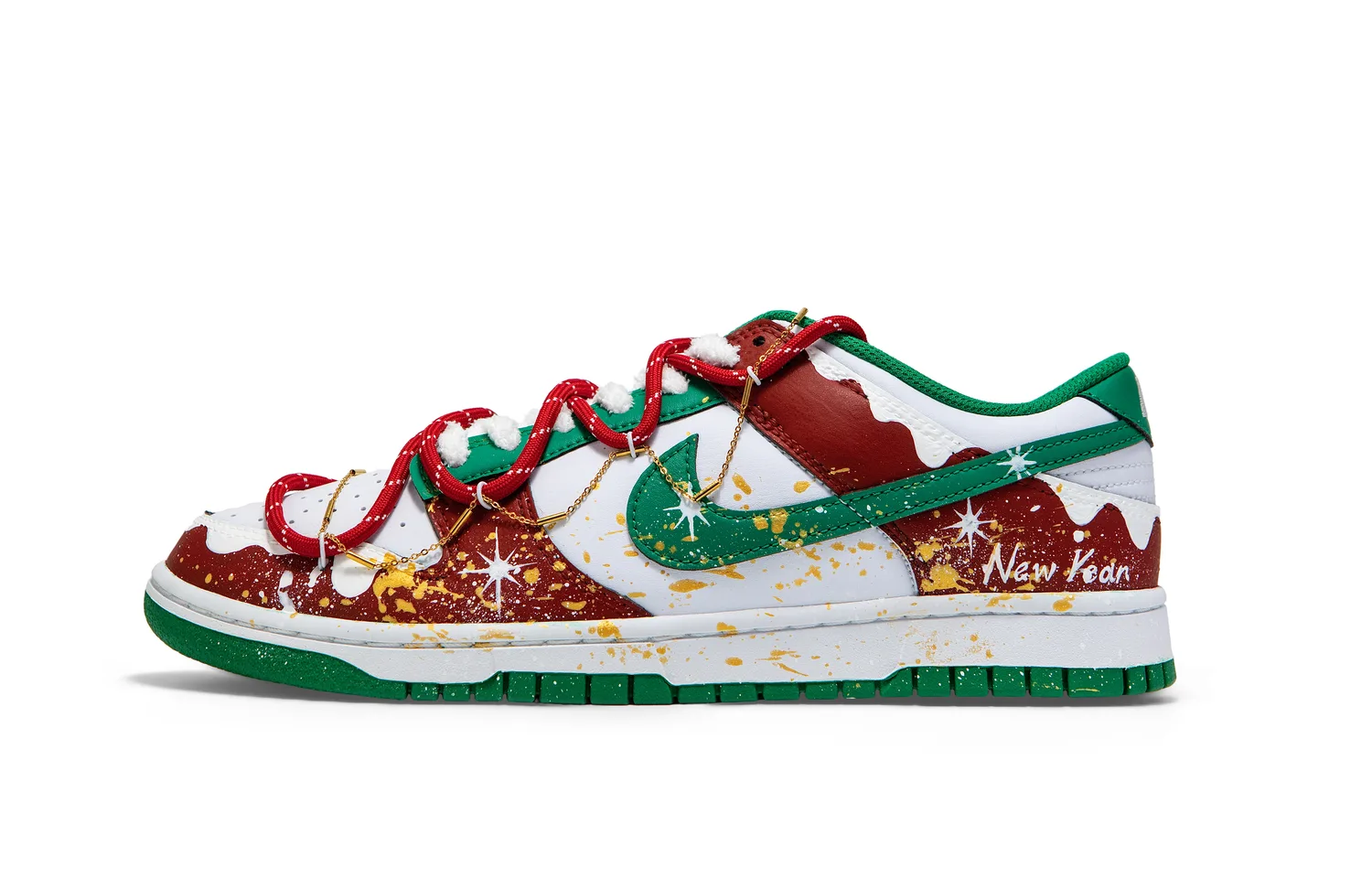 Nike Кроссовки для скейтбординга dunk leather низкие мужские красные зеленые