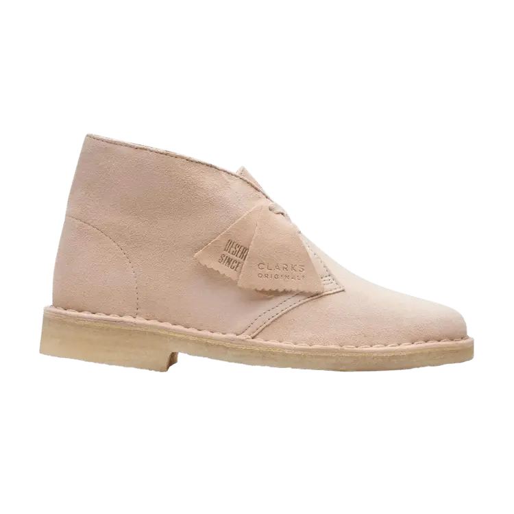 Ботинки женские Clarks Desert замшевые, кремовый