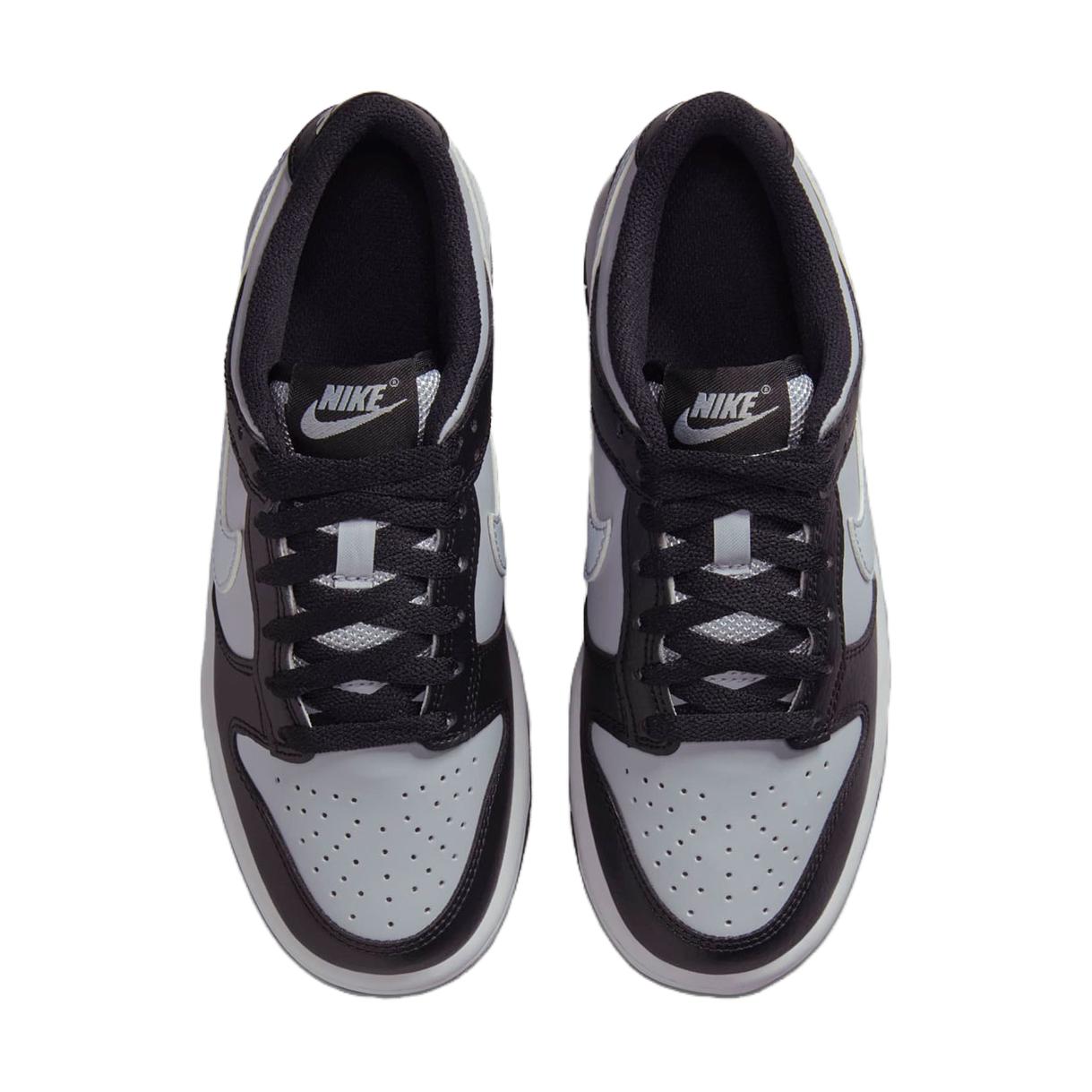 Низкие детские скейтбордические кроссовки Nike Dunk с противоскользящей и износостойкой подошвой черно-серые — фото 4