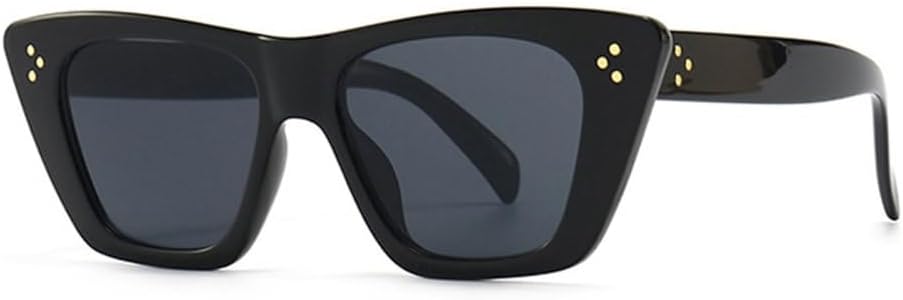 

Солнцезащитные очки LVTFCO Retro Cat Eye для женщин, модные, ярких цветов, мужские солнцезащитные очки синего и розового цвета с защитой от УФ-излучения UV400, Black Gray