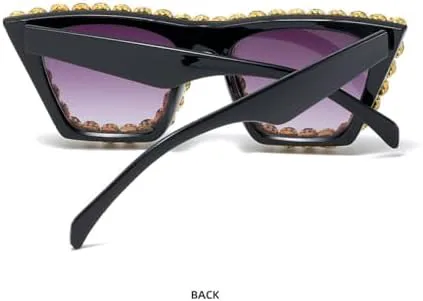 

Солнцезащитные очки с блестками и стразами для женщин, винтажные, сверкающие, с кристаллами и бриллиантами, модель «подиумные очки», c2, один размер MTZJH, One Color