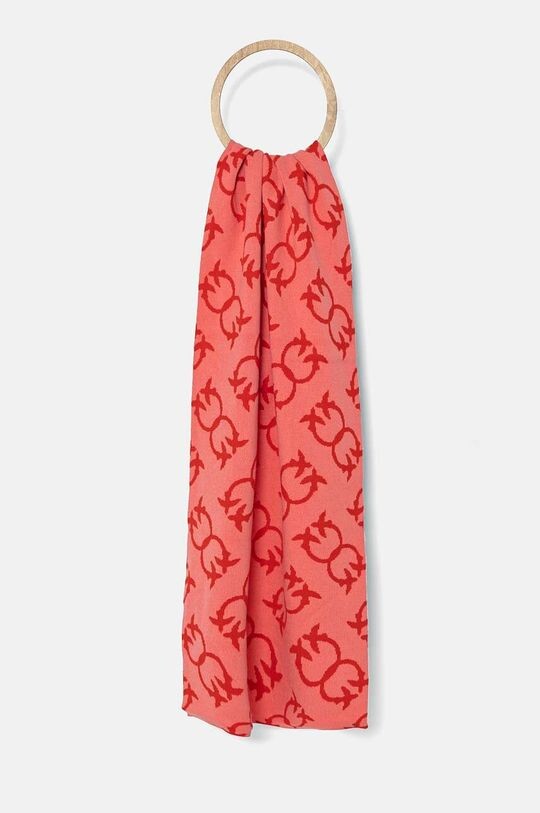 

Шарф из смесовой шерсти Pinko, розовый