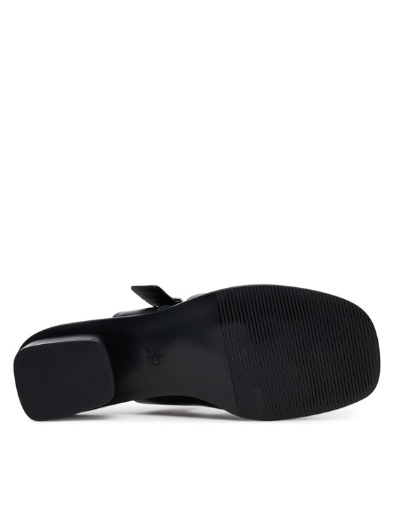 Мюли Heel Square Mg Buckle Lth YW0YW01701 Calvin Klein Jeans, черный — фото 4