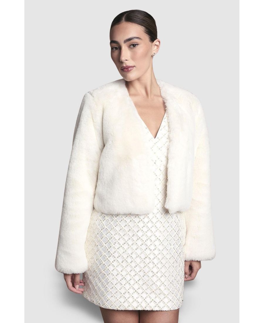 

Женское пальто из искусственного меха от края до края Coast, Ivory