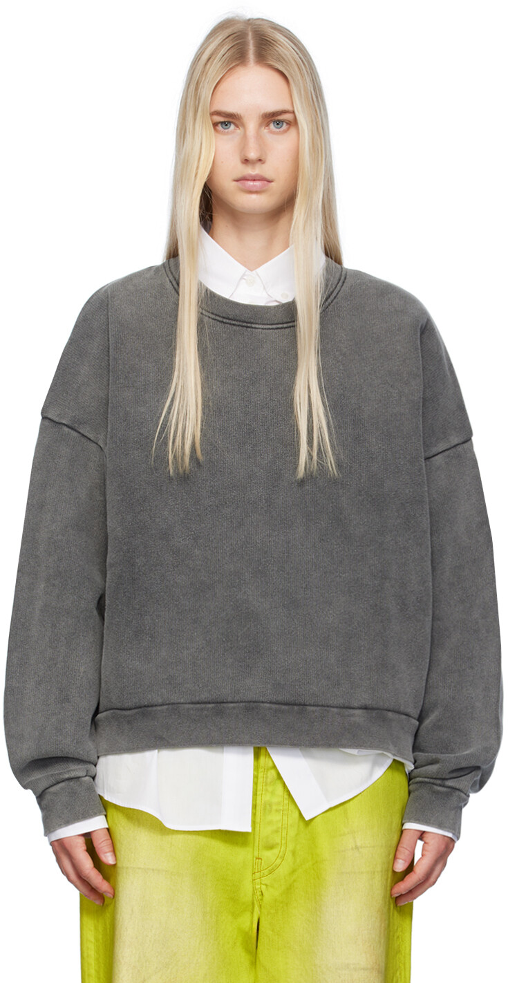 

Черная толстовка, окрашенная в готовом виде Acne Studios