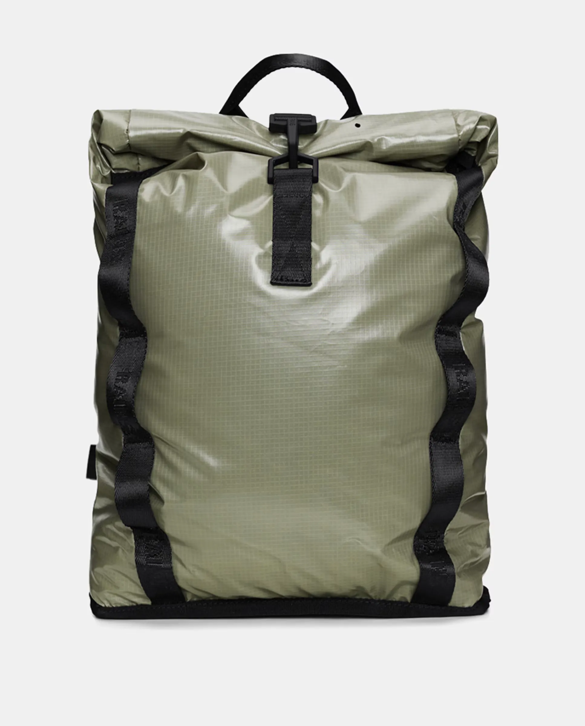 

Рюкзак Sibu Rolltop Rucksack mini в черном цвете Rains, светло-зеленый