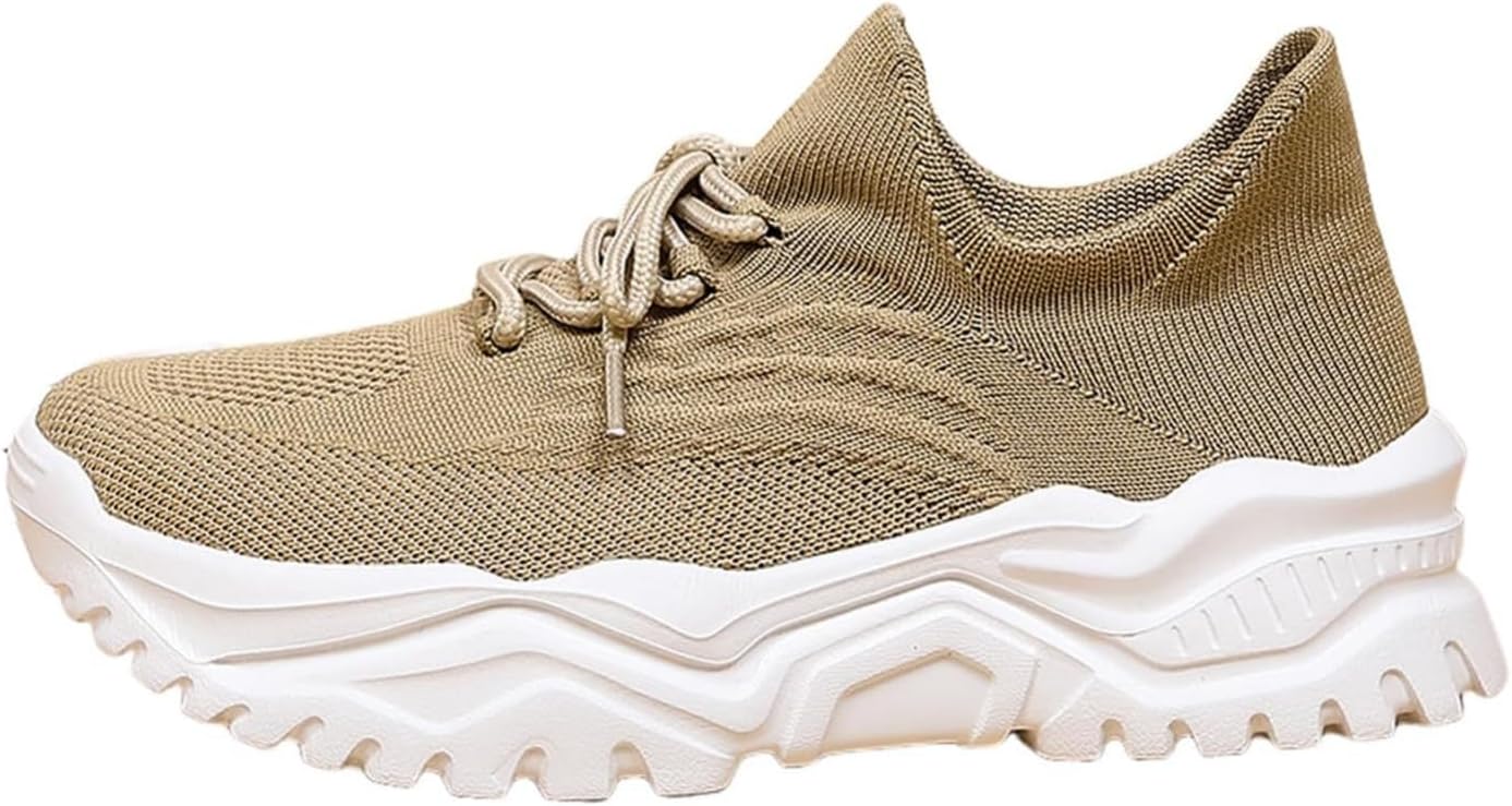 

Женские слипоны Легкие комфортные кроссовки Повседневные дышащие обувь для ходьбы Мягкая подошва Спортивная обувь Нескользящие кроссовки для бега и тренировок с низкой посадкой Generic, хаки