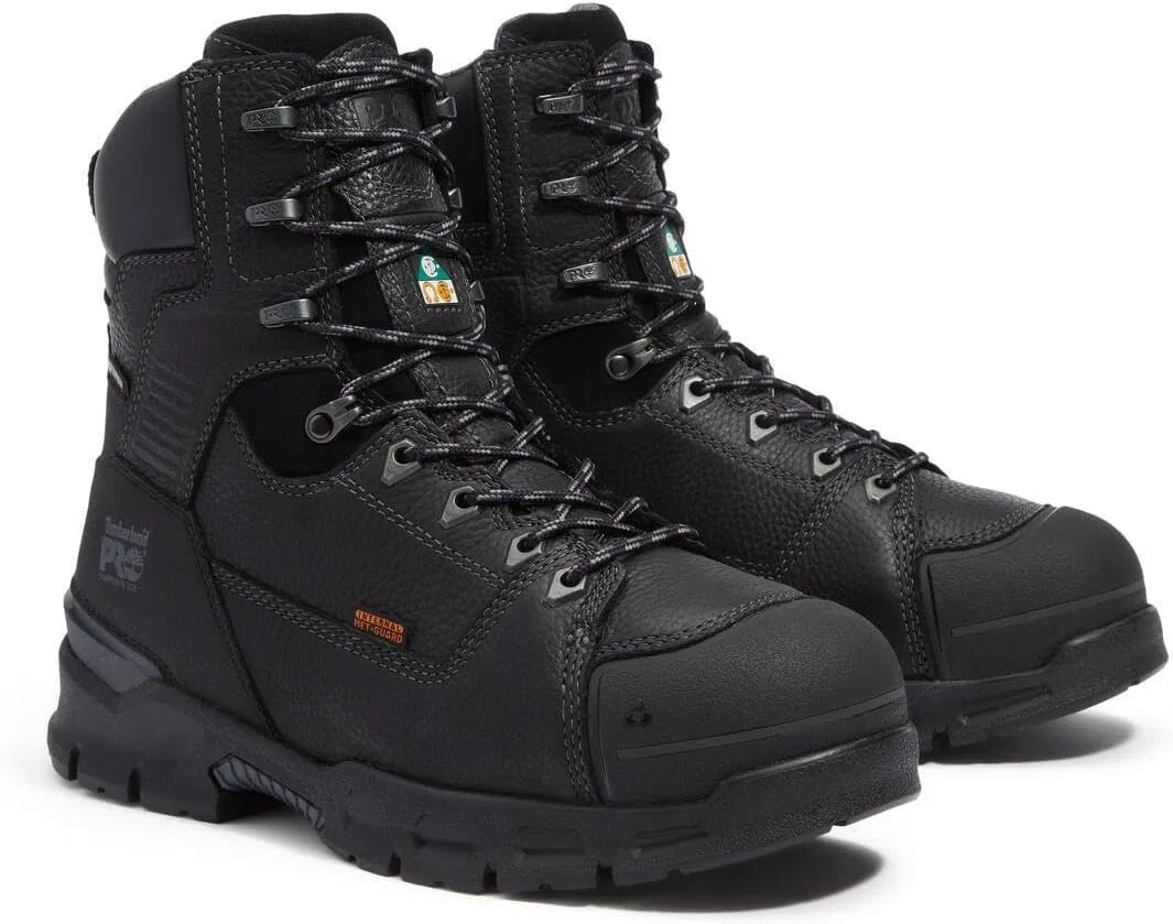 Мужские ботинки Timberland PRO Endurance Ev 8" с внутренней защитой плюсневой кости, композитным носком, водонепроницаемые и защищенные от проколов, Black — фото 2