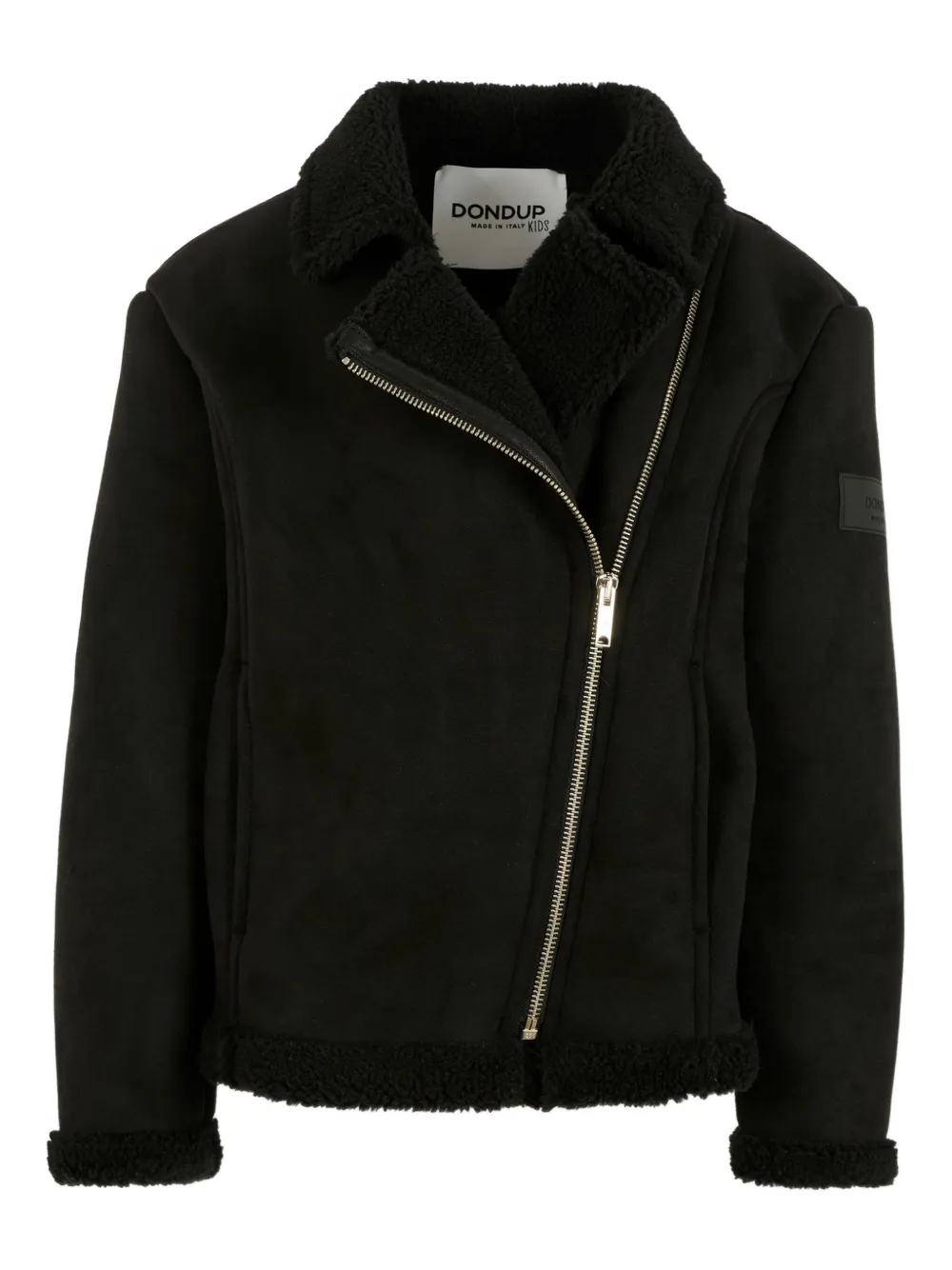 

Шуба из овчины с косой молнией DONDUP KIDS, черный