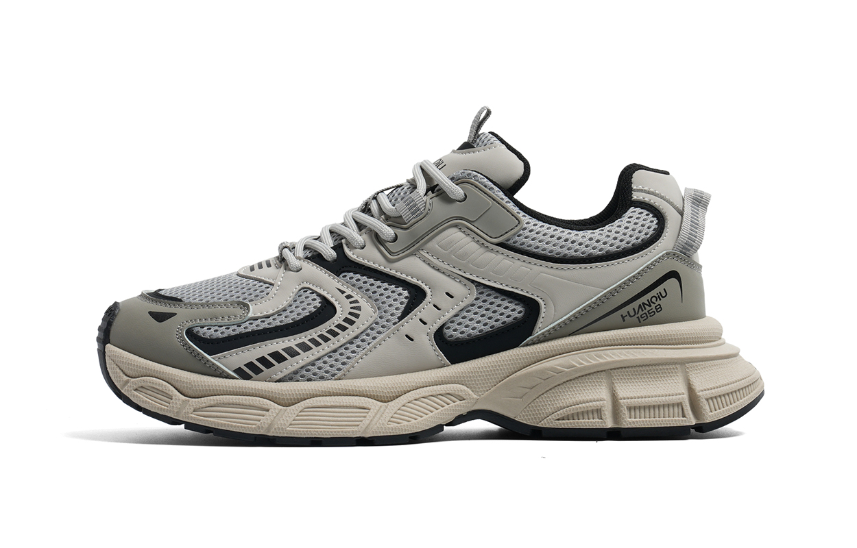 

HUANQIU Синтетическая кожа, текстиль, увеличивающие высоту, устойчивые к истиранию, легкие низкие массивные кроссовки Men's