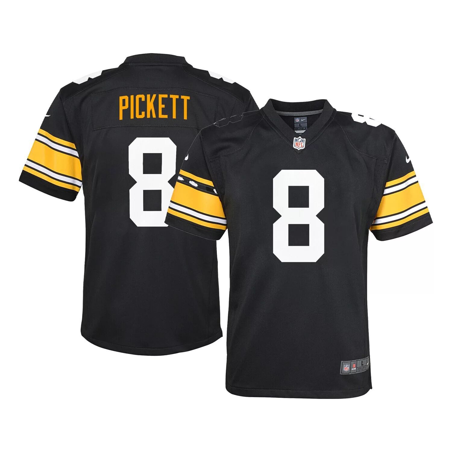 

Молодежный черный джерси команды Nike Kenny Pickett Pittsburgh Steelers Team Game Nike