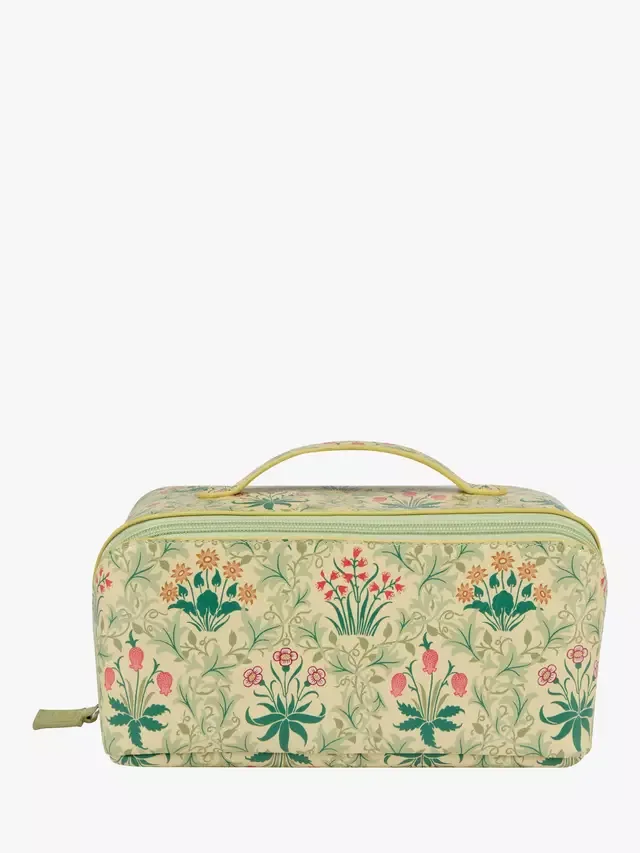 Косметичка Чистотел в плоском виде, зеленая William Morris At Home