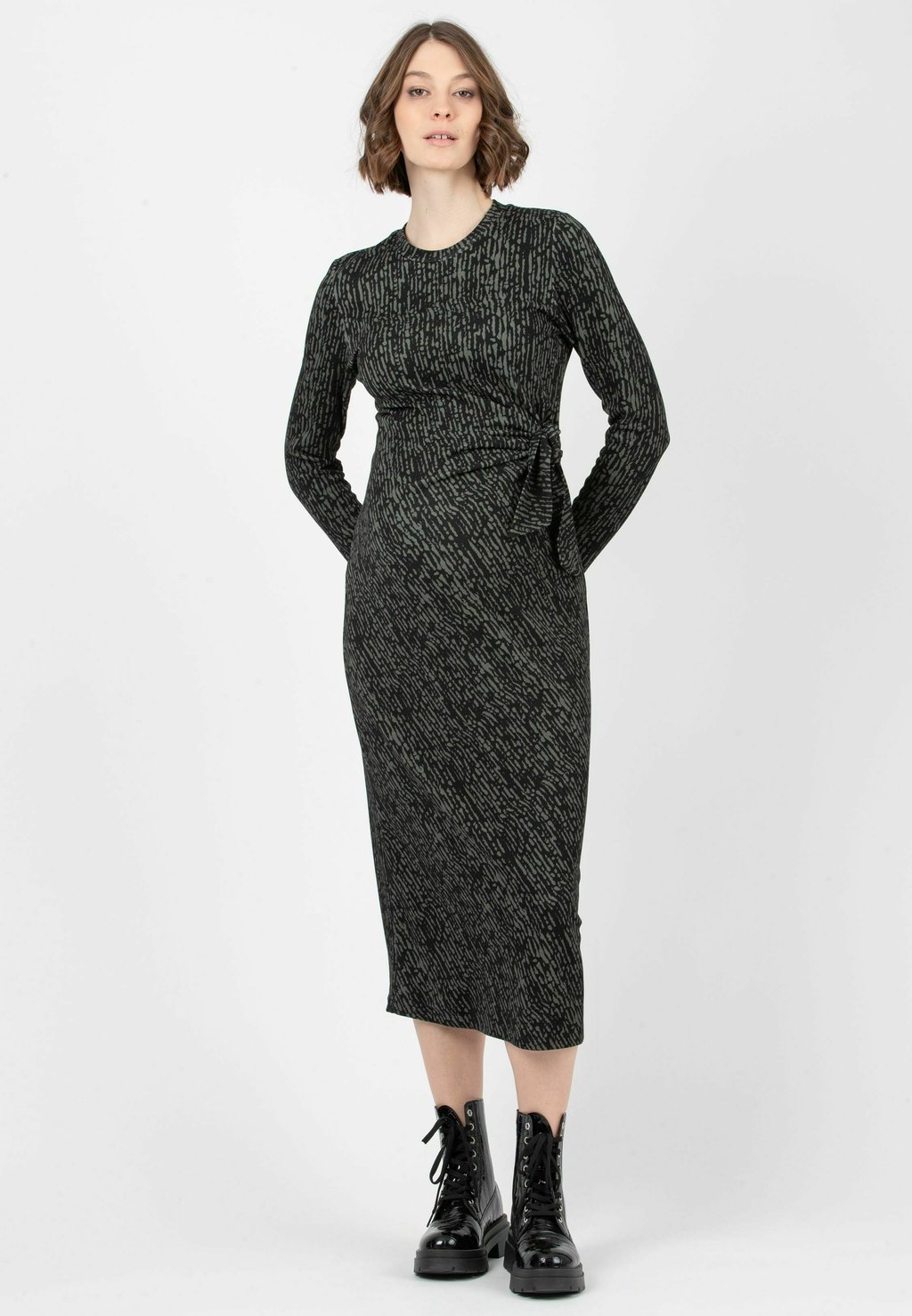 

Платье из джерси KAREN - MATERNITY WITH SIDE KNOT Attesa Maternity, зеленый