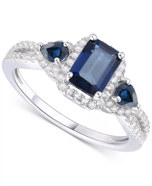 

Кольцо с изумрудом (1-1/3 карата) и бриллиантом (1/3 карата) из 14-каратного золота (также с рубинами и сапфирами) Macy'S, sapphire