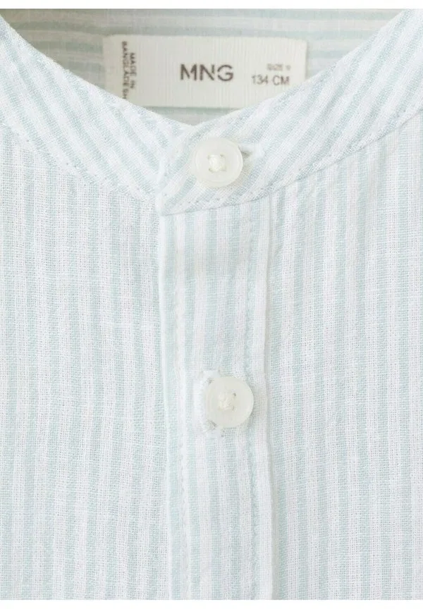 Детская рубашка Mango Kids, Light Green — фото 3