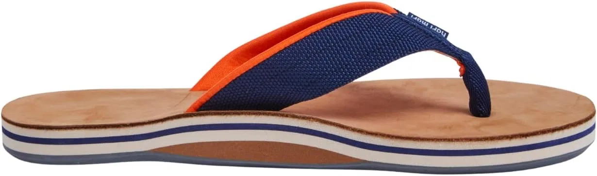 Сандалии из нубуковой кожи с нейлоновым ремешком, Hari Mari, Navy/Orange — фото 4