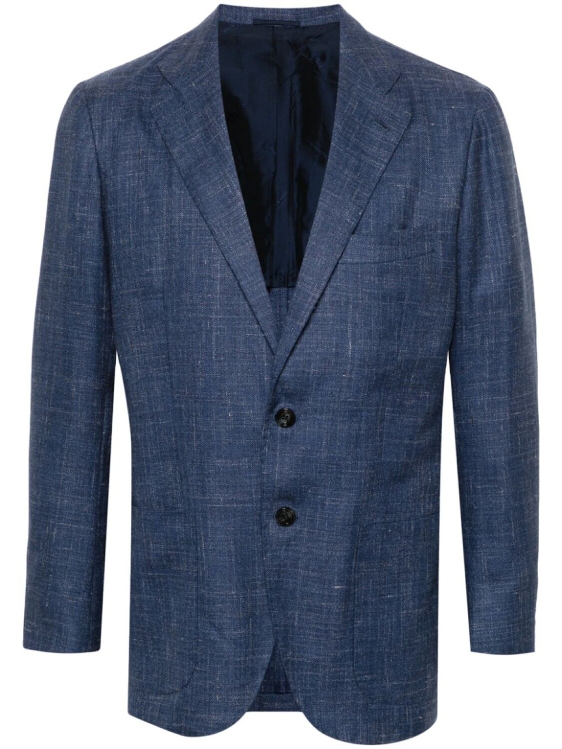 

Kiton однобортный пиджак, синий