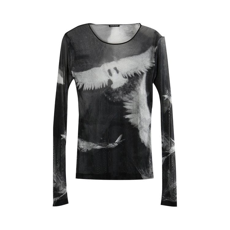 

Футболка Ann Demeulemeester Fiene Angel Divine Long-Sleeve T-Shirt, Black/Grey