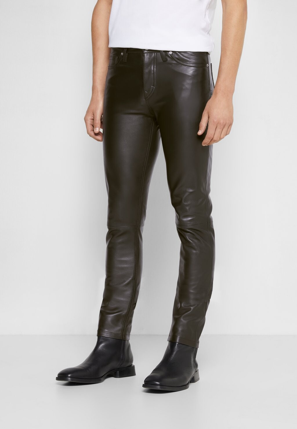 

Кожаные брюки David Zadig & Voltaire, цвет noir