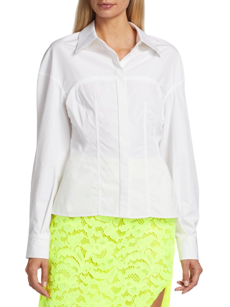 

Рубашка-бюстье из поплина Alexander Mcqueen, цвет Optic White