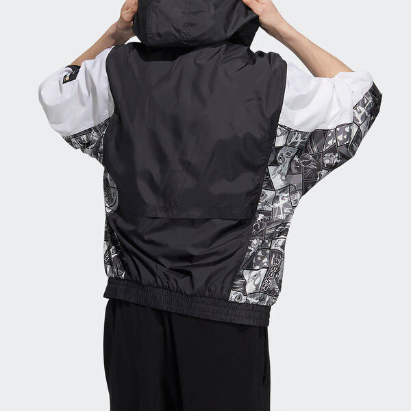 Куртка adidas originals Zipper Sports Hooded Jacket Black, черный — фото 3