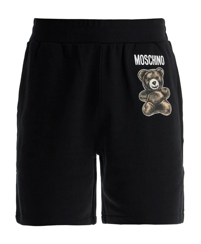 

Спортивные шорты-бермуды с мишкой Тедди Moschino, черный