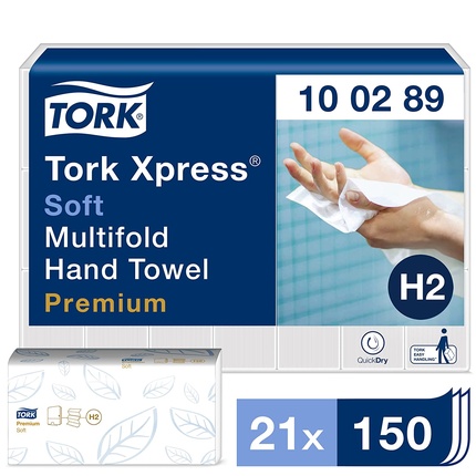 

Мягкие многослойные бумажные полотенца для рук Xpress 100289 - H2 Premium Folded Hand Towels Tork