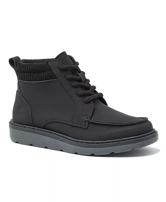 

Детские ботинки Moc Toe с фланелевой подкладкой на шнуровке Lands' End, черный