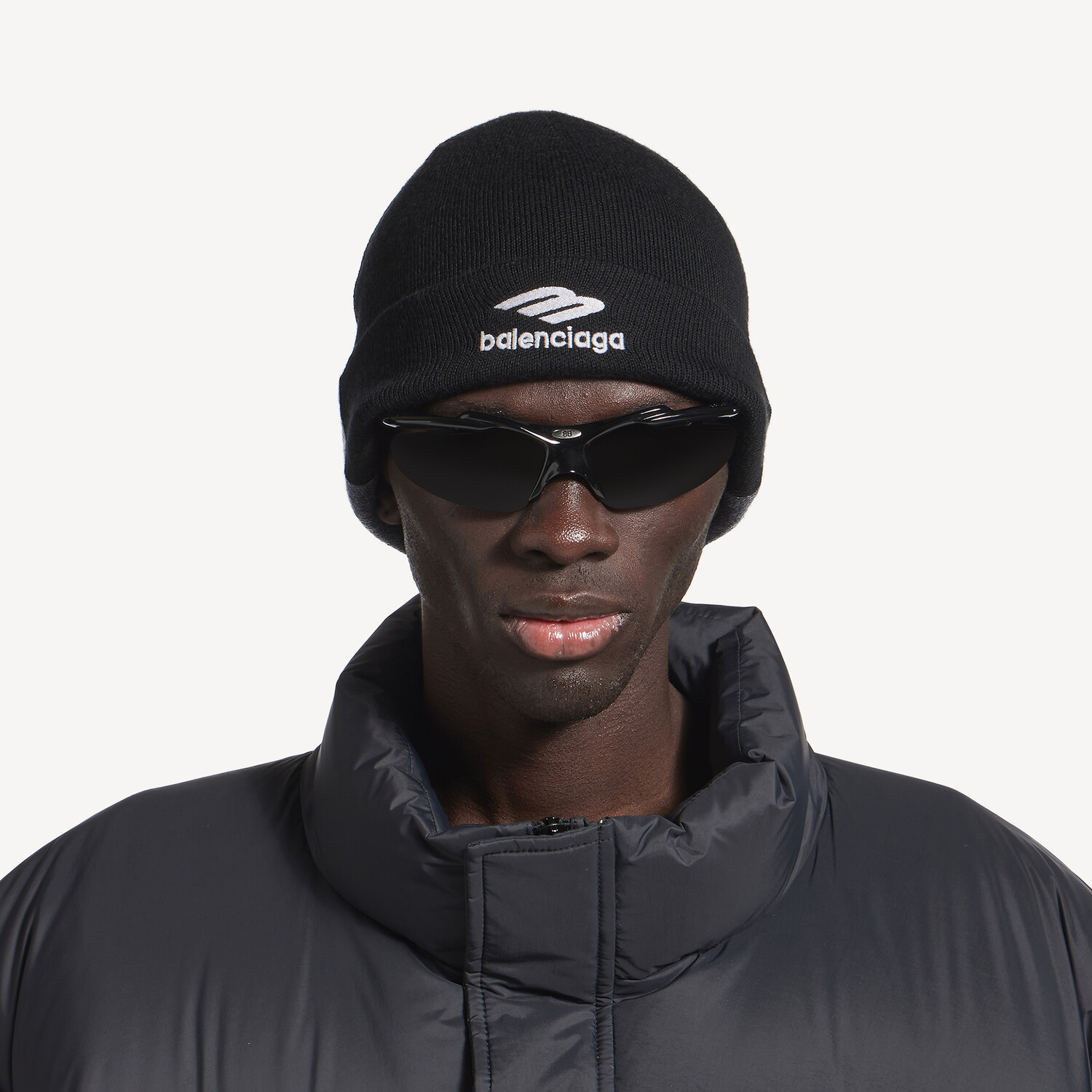 Мужская спортивная шапка loop icon черно-серого цвета BALENCIAGA, черный/серый — фото 4