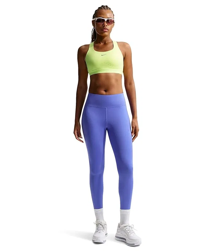 Спортивный бюстгальтер Swift High-Support Lightly Lined Nike, Light Lemon Twist/Silver — фото 2