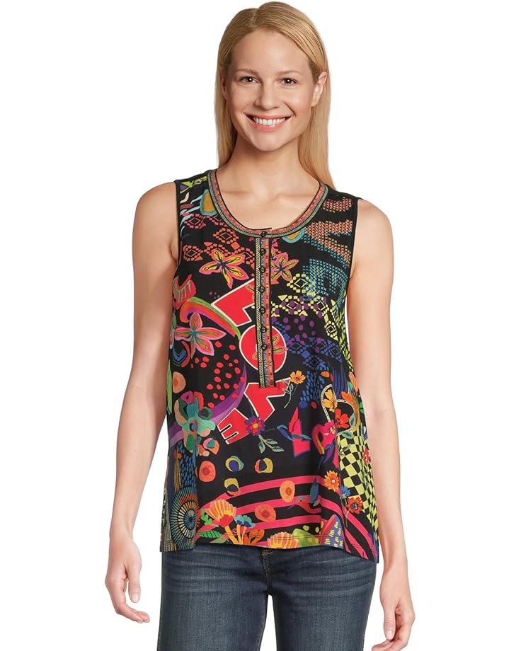 

Топ Johnny Was The Janie Favorite Henley Swing Tank- Jenny, цвет Jenny Scarf