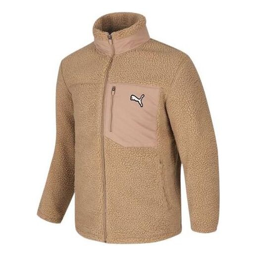 

Куртка essentials fluffy fleece jacket 'brown' Puma, коричневый
