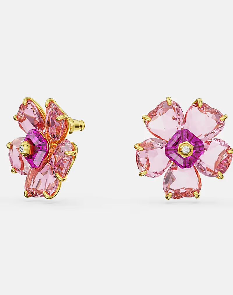 

Серьги-гвоздики Idyllia с розовым покрытием золотого оттенка Swarovski